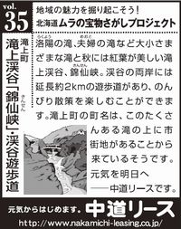 北海道　地域の魅力 ３５　滝上渓谷「錦仙峡」・渓谷遊歩道